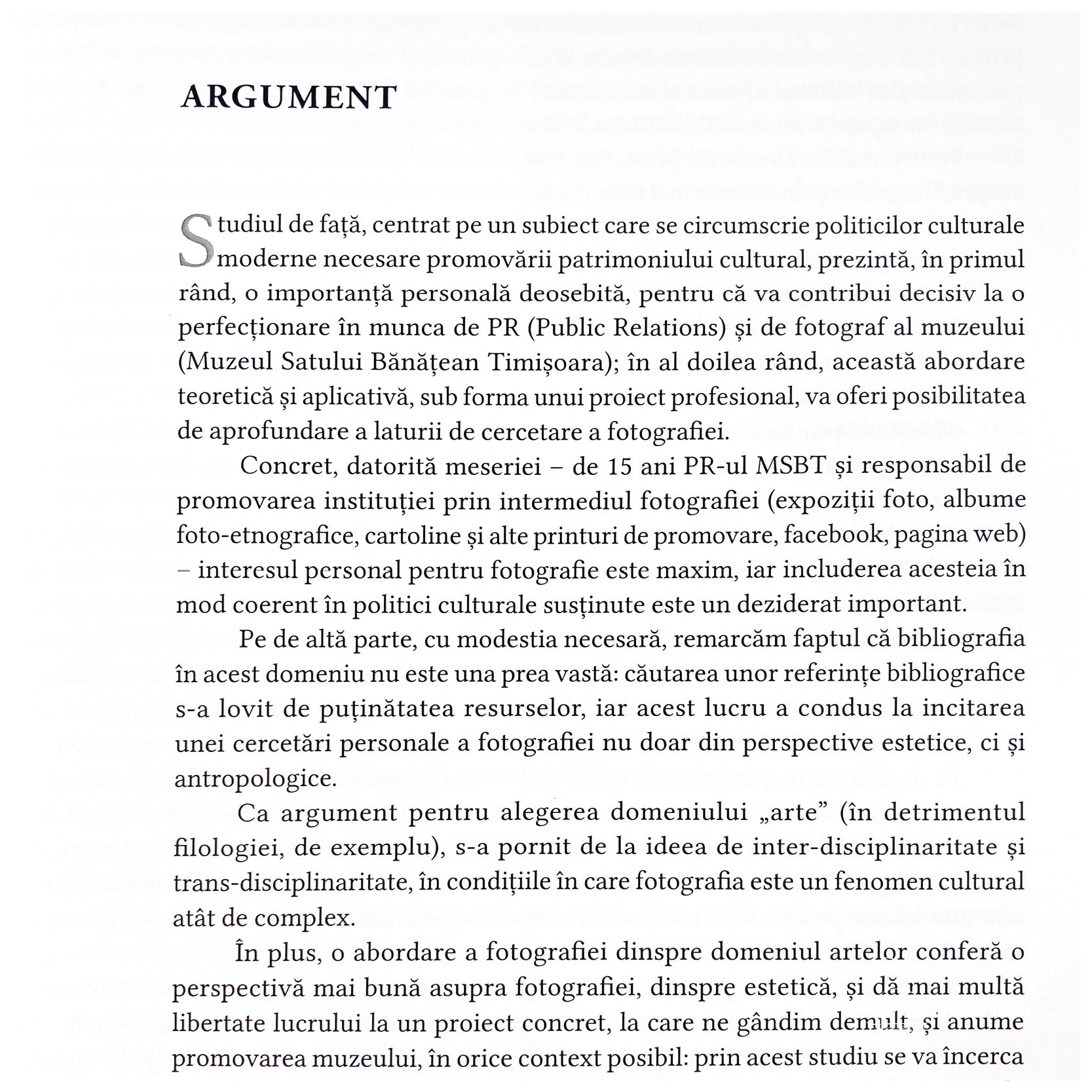 Muzeul meu. Politici culturale muzeale – expresii estetice în fotografia antropologică