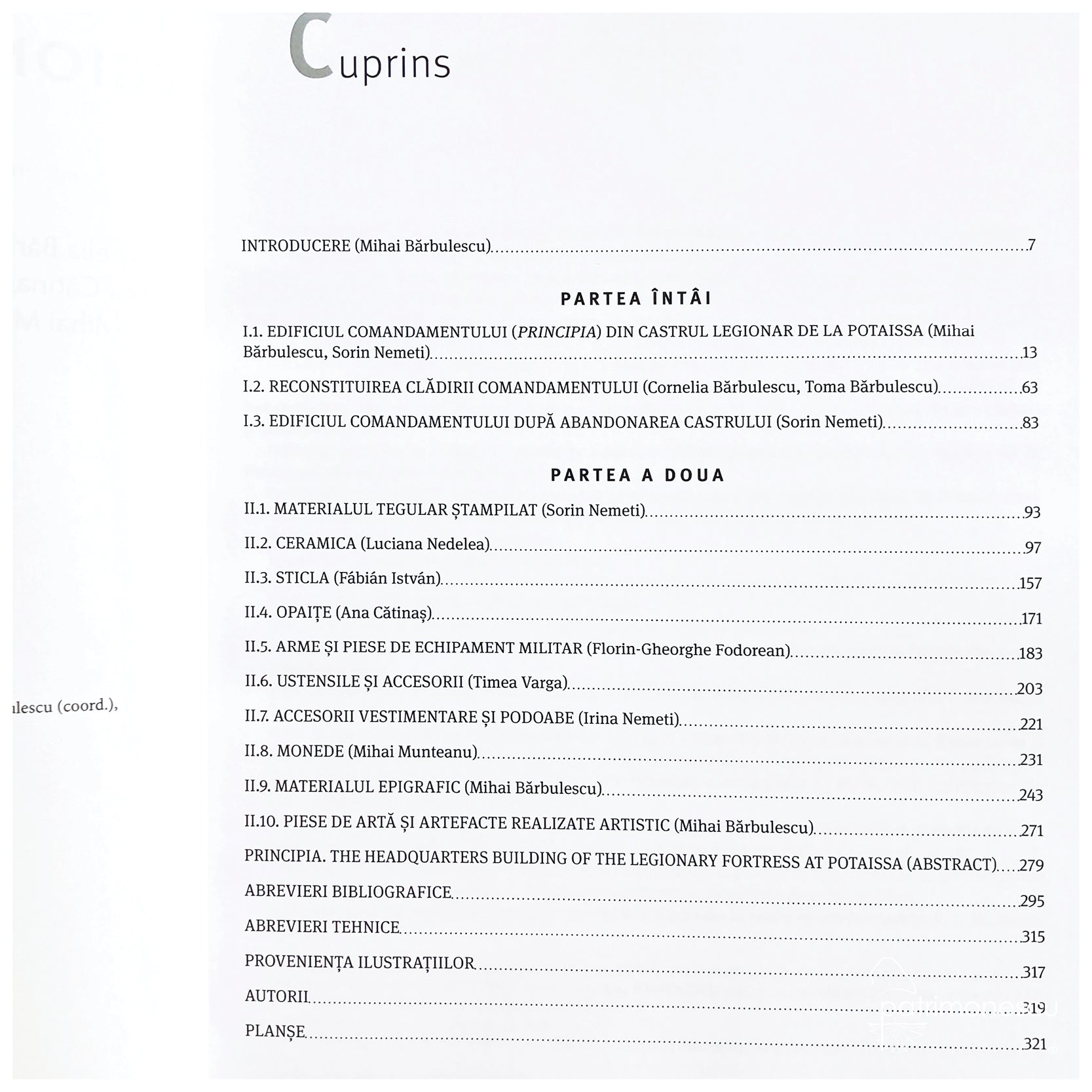 Principia din castrul legionar de la Potatisa