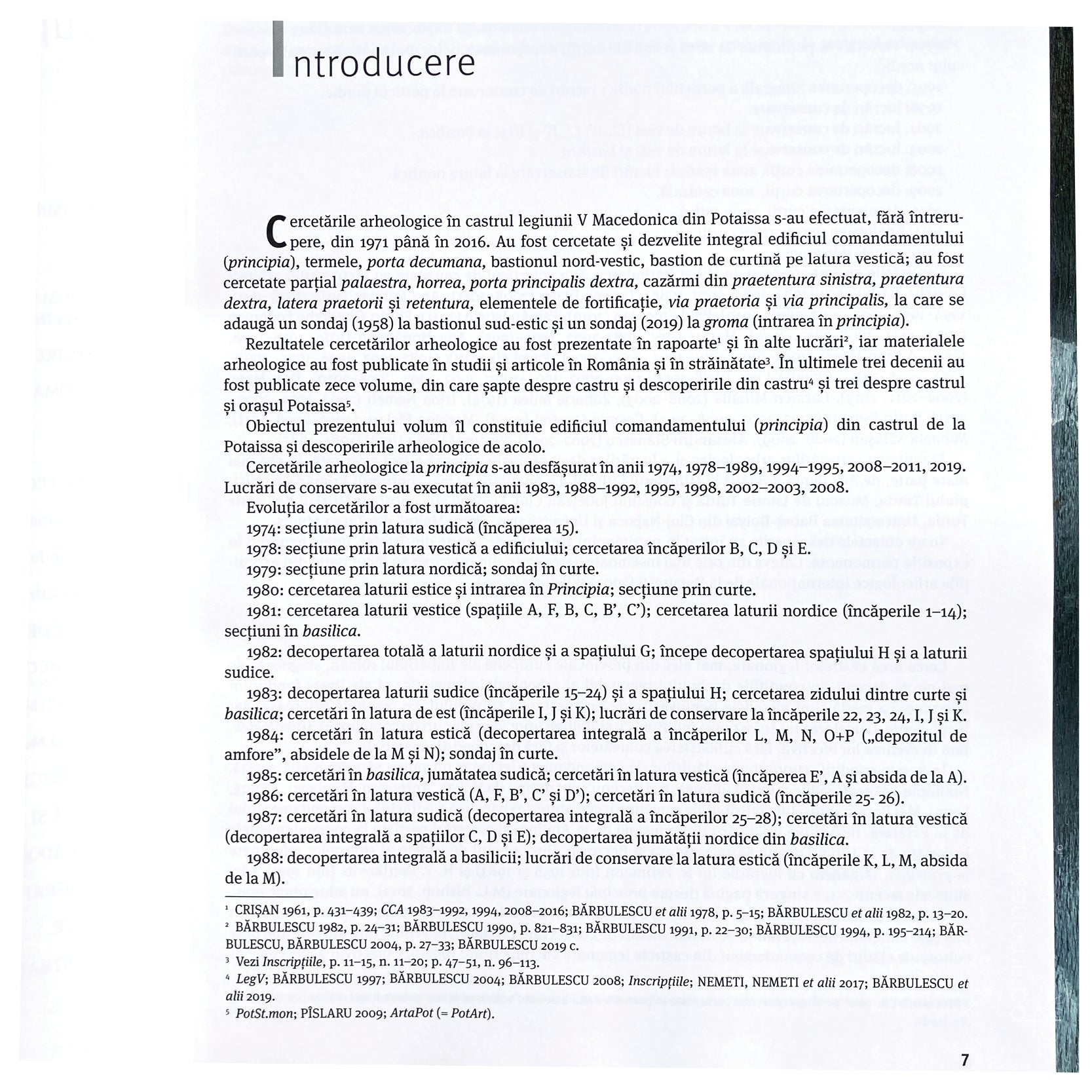 Principia din castrul legionar de la Potatisa