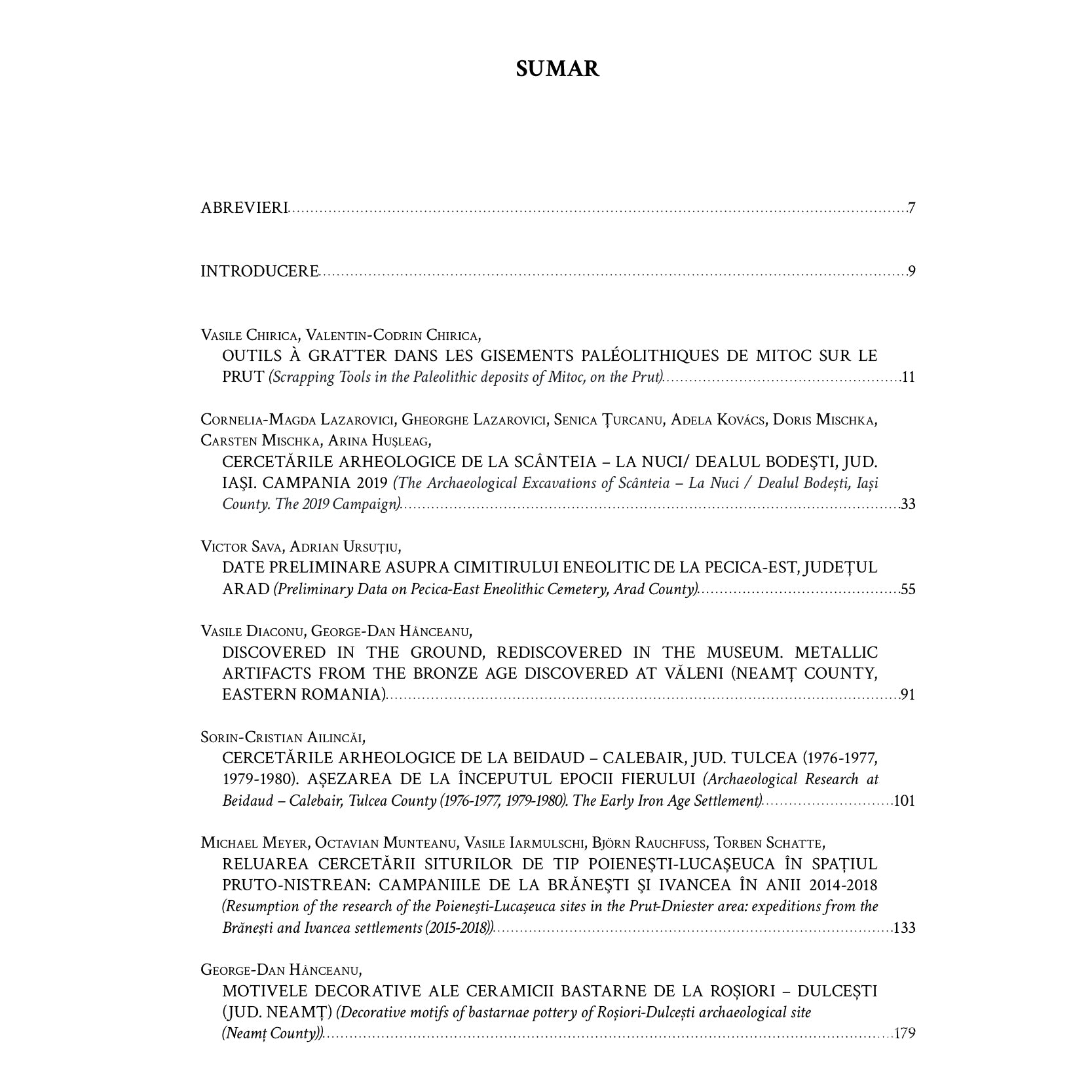 Varia Archaeologica (I), tradiție și inovație în cercetarea arheologică din românia şi republica moldova